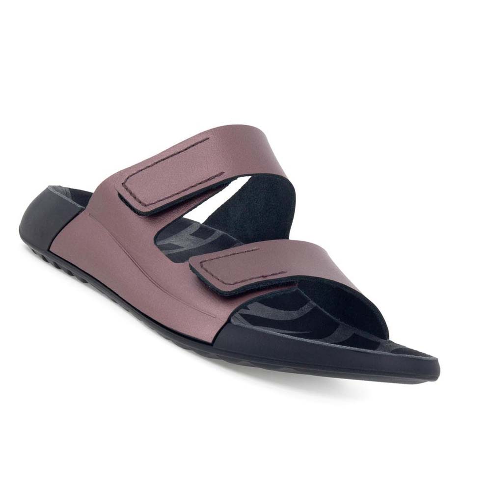 Women's Ecco 2nd Cozmo Two Band Sandals Purple | Canada 164TCE